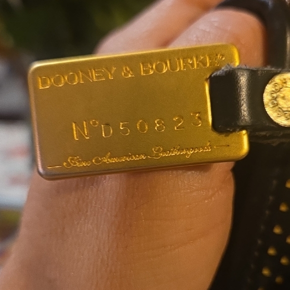 Dooney & Bourke Black and Gold Tote - Picture 3 of 14